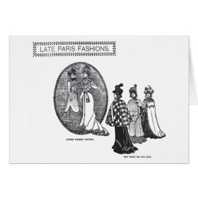 1890 Autumn Fashions from Paris Card by Jakestuff