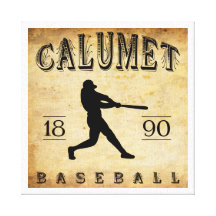 1890 Calumet Michigan Baseball Stretched Canvas Print