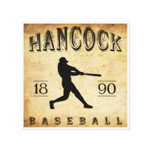 1890 Hancock Michigan Baseball Stretched Canvas Print