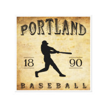 1890 Portland Oregon Baseball Gallery Wrapped Canvas