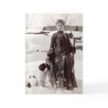 1890 Woman and her Brittany Hunting Dog