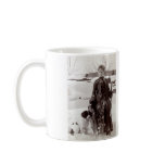 1890 Woman and her Brittany Hunting Dog Coffee Mug