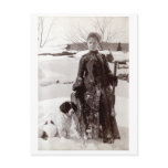 1890 Woman and her Brittany Hunting Dog