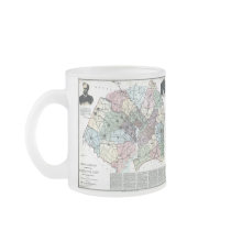 1891 Map of Washington City & Surrounding Country Coffee Mugs