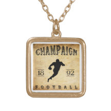 1892 Champaign Illinois Football Necklace
