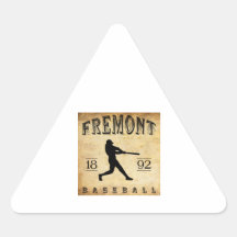 1892 Fremont Nebraska Baseball Triangle Stickers