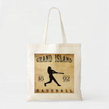 1892 Grand Island Nebraska Baseball Canvas Bag