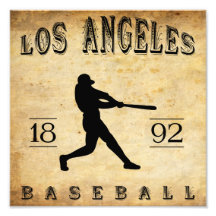 1892 Los Angeles California Baseball Photographic Print