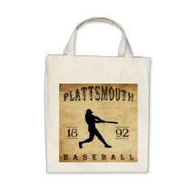 1892 Plattsmouth Nebraska Baseball Tote Bags