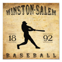 1892 Winston-Salem North Carolina Baseball Photo Art