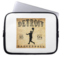 1894 Detroit Michigan Basketball Computer Sleeve