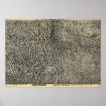 1894 Map of Colorado Mountains, Cities & Rivers Poster