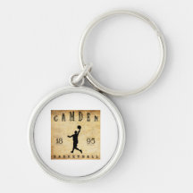1895 Camden New Jersey Basketball Keychain
