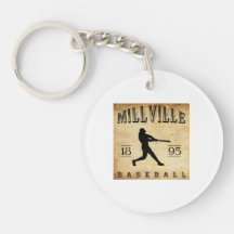 1895 Millville New Jersey Baseball Keychain