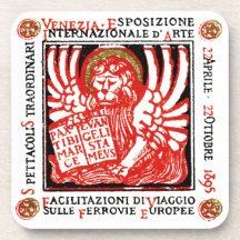 1895 Venice Art Poster Beverage Coasters