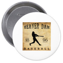 1896 Beaver Dam Wisconsin Baseball Pinback Button