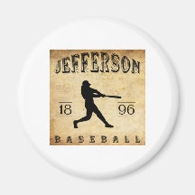 1896 Jefferson Wisconsin Baseball Refrigerator Magnet