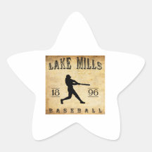1896 Lake Mills Wisconsin Baseball Star Stickers