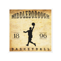 1896 Middleborough Massachusetts Basketball Stretched Canvas Print
