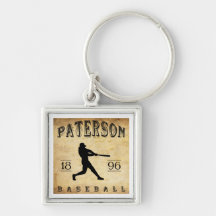 1896 Paterson New Jersey Baseball Keychains