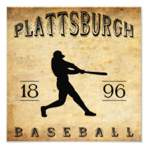 1896 Plattsburgh New York Baseball Photographic Print