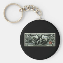 1896 US Five Dollar silver Certificate Key Chains