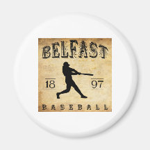1897 Belfast Maine Baseball Magnets