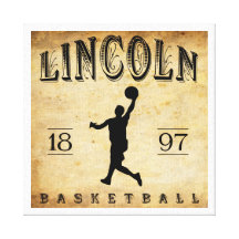 1897 Lincoln Nebraska Basketball Canvas Prints