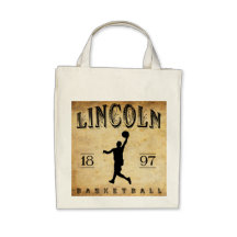 1897 Lincoln Nebraska Basketball Tote Bags