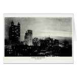 1898 Lower Manhattan at dusk Greeting Card