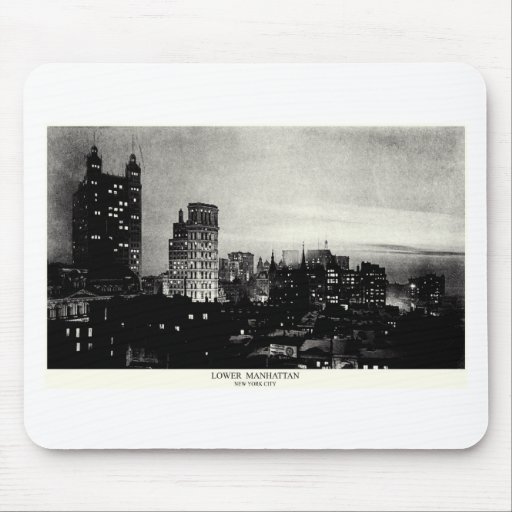 1898 Lower Manhattan at dusk Mousepad