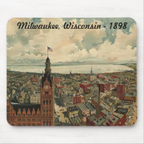 1898 Milwaukee, WI Birds Eye View Mouse Pad!
