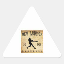 1898 New London Connecticut Baseball Triangle Stickers