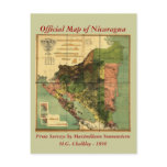 1898 Official Map of Nicaragua