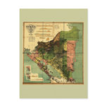 1898 Official Map of Nicaragua postcards