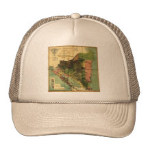 1898 Official Map of Nicaragua Trucker Hats