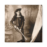 1898 Photo of Miss Annie Oakley Holding a Rifle Magnets