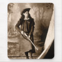 1898 Photo of Miss Annie Oakley Holding a Rifle mousepads