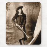1898 Photo of Miss Annie Oakley Holding a Rifle mousepads