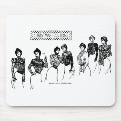 1899 Paris Christmas Fashions Mousepad by Jakestuff