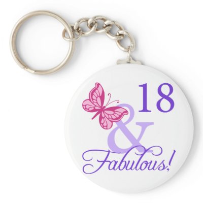 18 And Fabulous Birthday Keychains by birthdaygifts