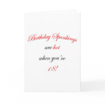 18 Birthday Spankings Card