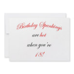 18 Birthday Spankings Custom Announcement