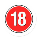 18 - Emo Alternative Grunge Rock Punk Round Sticker