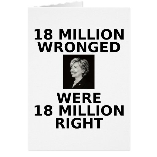 18 million wronged, note card