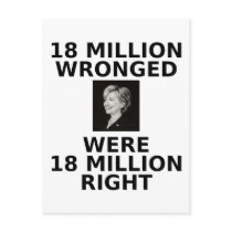 18 million wronged, postcard