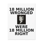 18 million wronged, postcard