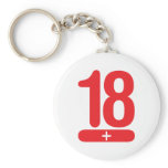 18 Plus Years Old - Red Keychain
