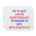 18 Where's my spanking? invitations