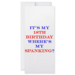 18 Where's my spanking? rack cards